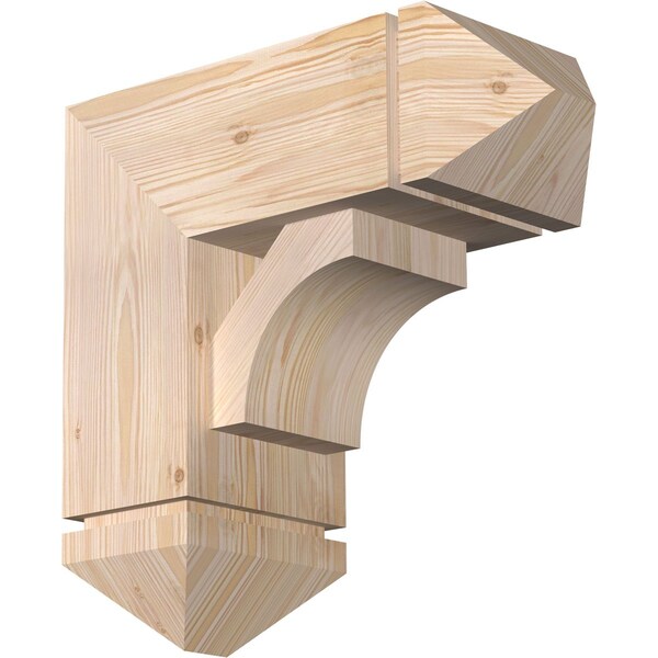 Ekena Millwork Westlake Arts and Crafts Smooth Bracket w/ Offset Brace, Douglas Fir, 7 1/2"W x 18"D x 18"H BKT0806X18X18WTL03SDF - main